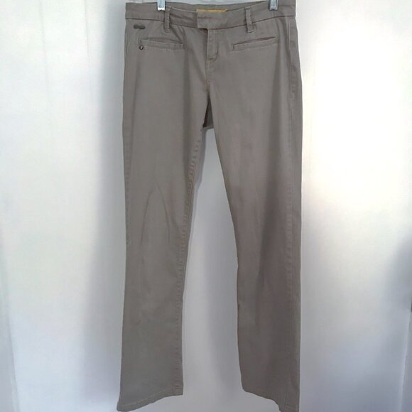 Lole stretch brushed cotton chinos UPF 50+ grayish Khaki Size 4 - Picture 1 of 9